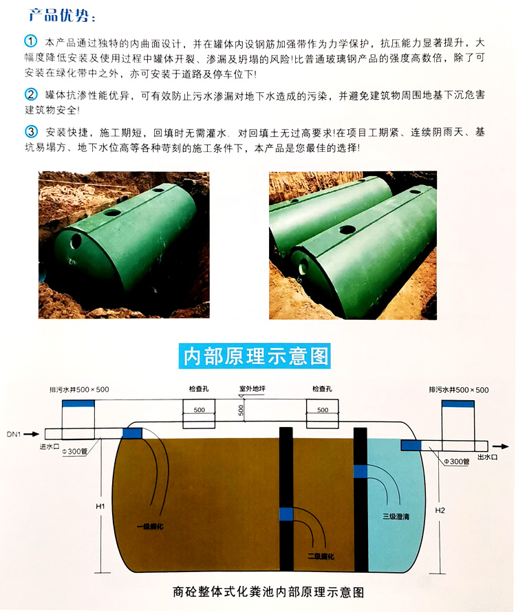 济阳玻璃钢化粪池
